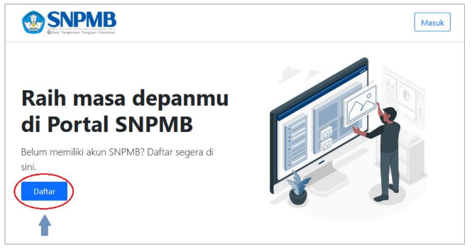 Gambar 1 Panduan Registrasi Akun SNPMB